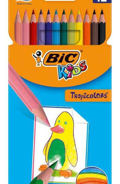 BIC Kids-Tropicolors 3-Colouring Pencils-Ink-Assorted Colours-12